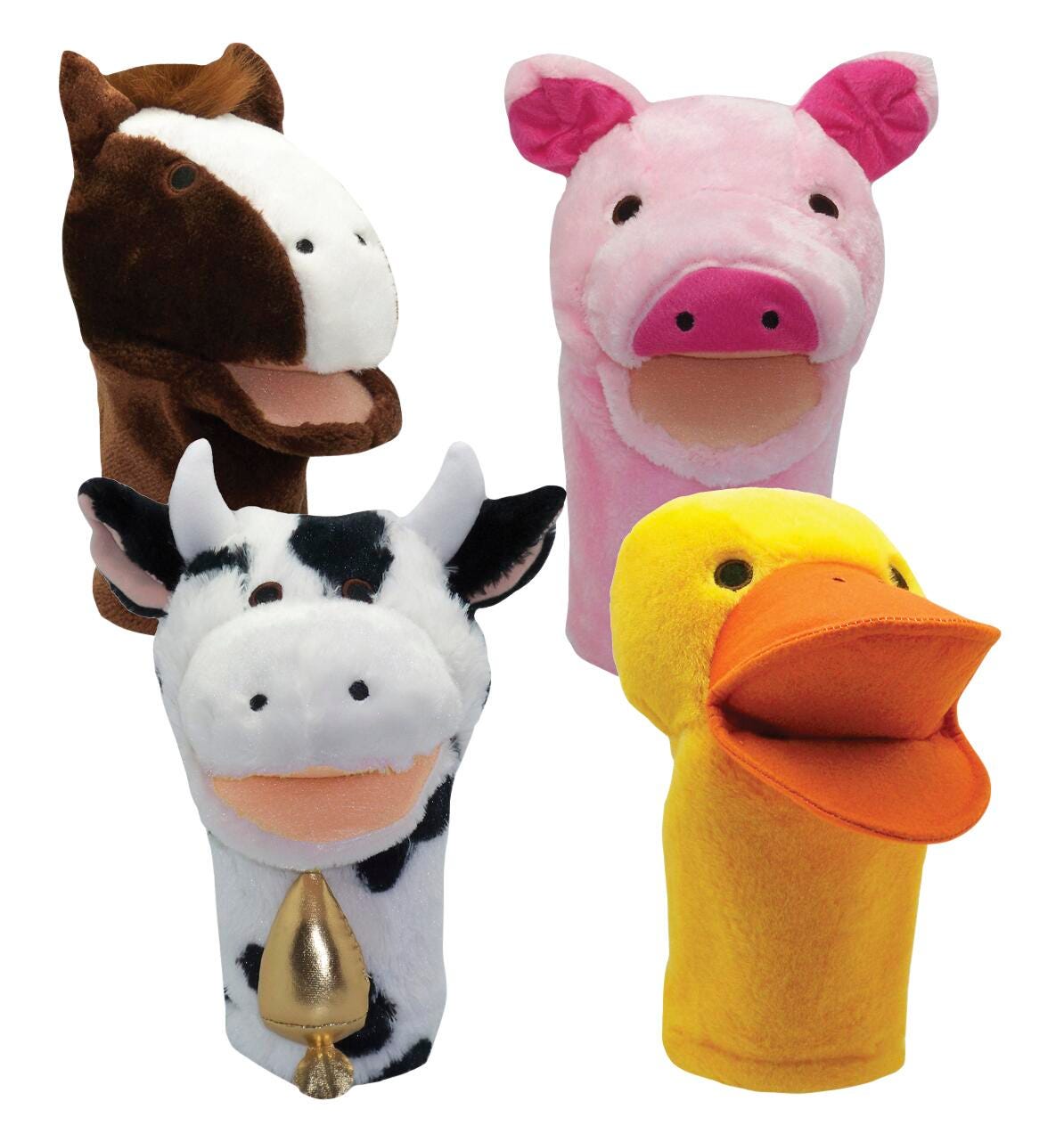 Get Ready Kids Moveable Mouth Farm Animal Puppets Set of 4